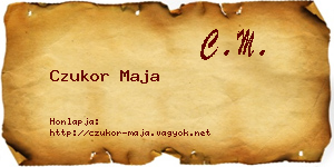 Czukor Maja névjegykártya
